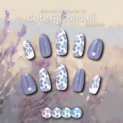 【かんたん着用】CuteAjisaiNail【VRネイルチップ】【MDollnail対応】#あんらぼぶい | An-Labo.Virtual
