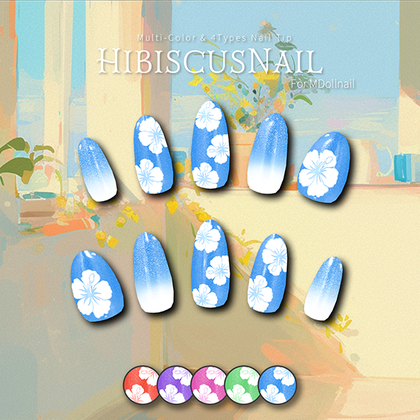 【かんたん着用】HibiscusNail【VRネイルチップ】【MDollnail対応】#あんらぼぶい | An-Labo.Virtual