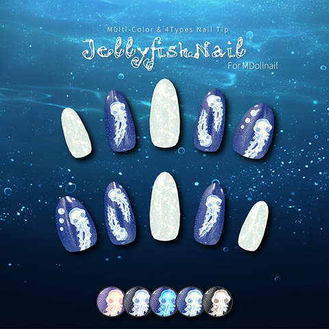 【かんたん着用】JellyfishNail【VRネイルチップ】【MDollnail対応】#あんらぼぶい | An-Labo.Virtual