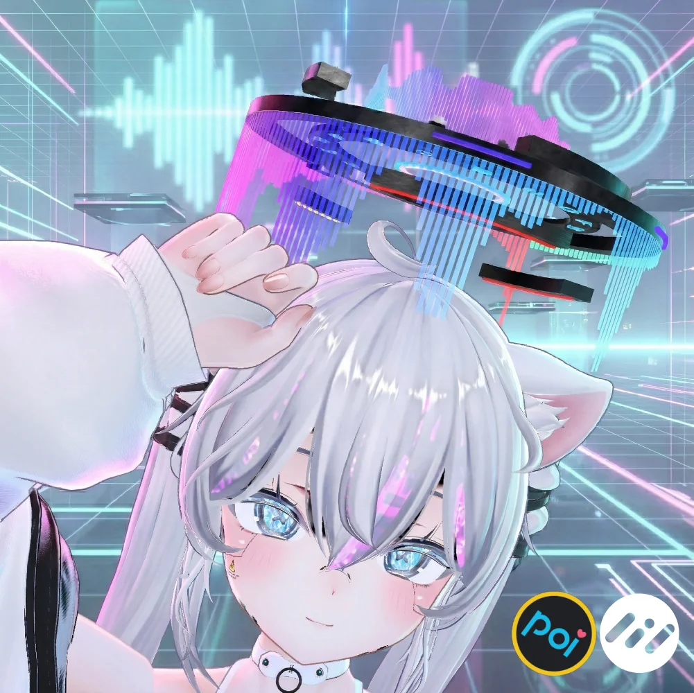 AudioLink Cyber Halo【VRC】 | Fourier Accessory