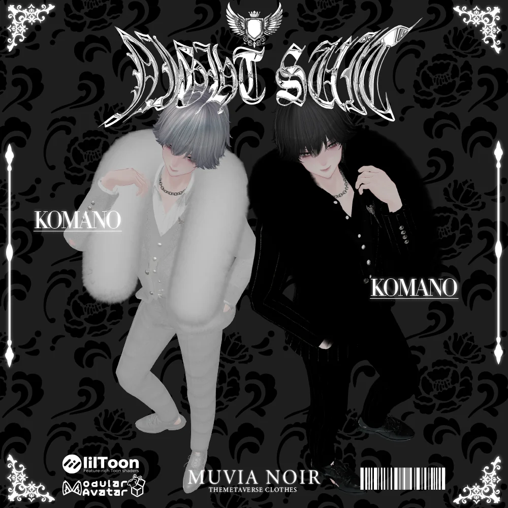 【VRC想定衣装】NIGHT SUIT SETUP | MUVIA NOIR