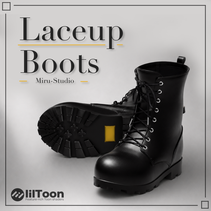 【19アバター対応】Laceup Boots 【VRC衣装】