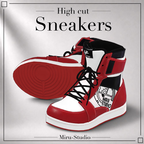 【20アバター対応】High cut Sneakers【VRC衣装】