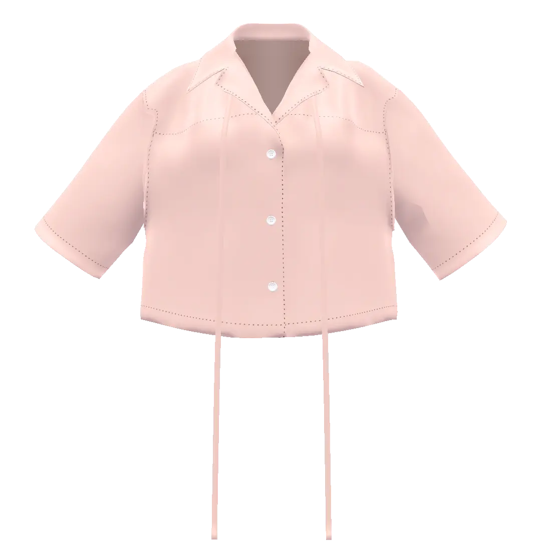 TAG SHORT LENGTH OPEN COLLAR SHIRT