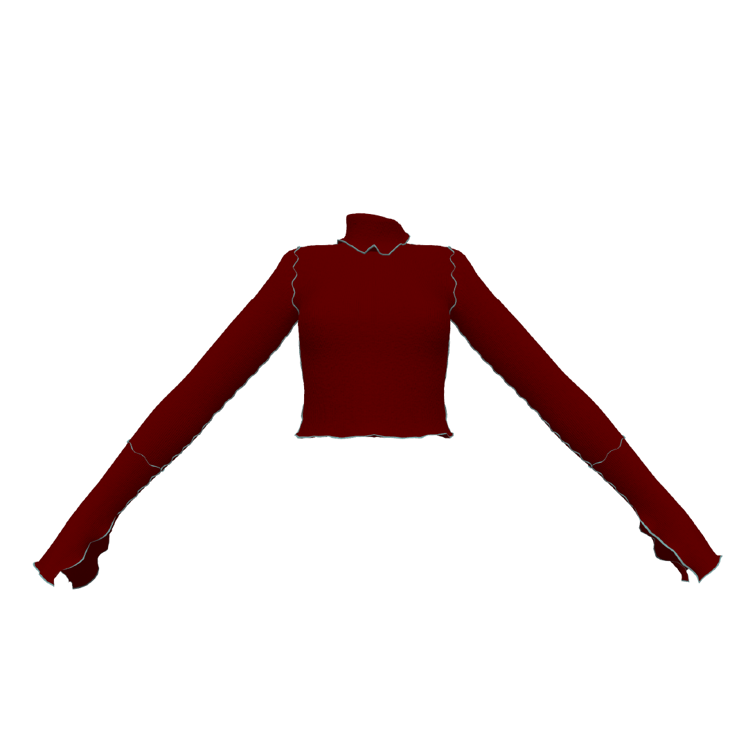 TAG RUFFLED TUTLE KNIT TOPS