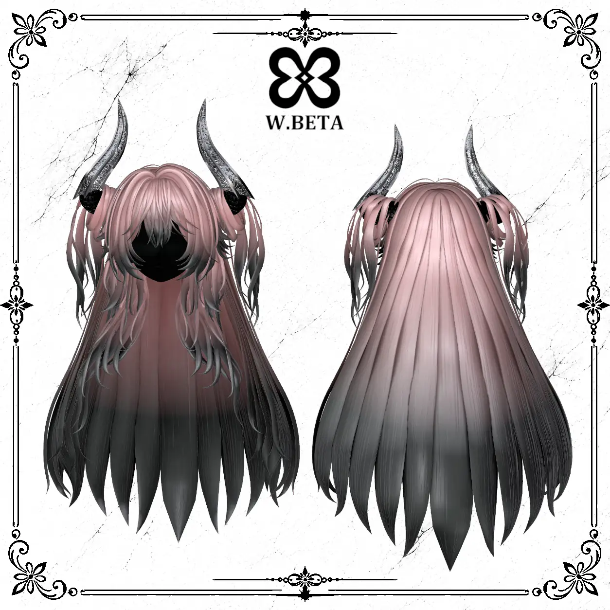 髪型+角 シェイプキー63種類 10アバター対応 Lilith Empress | -W.BETA-