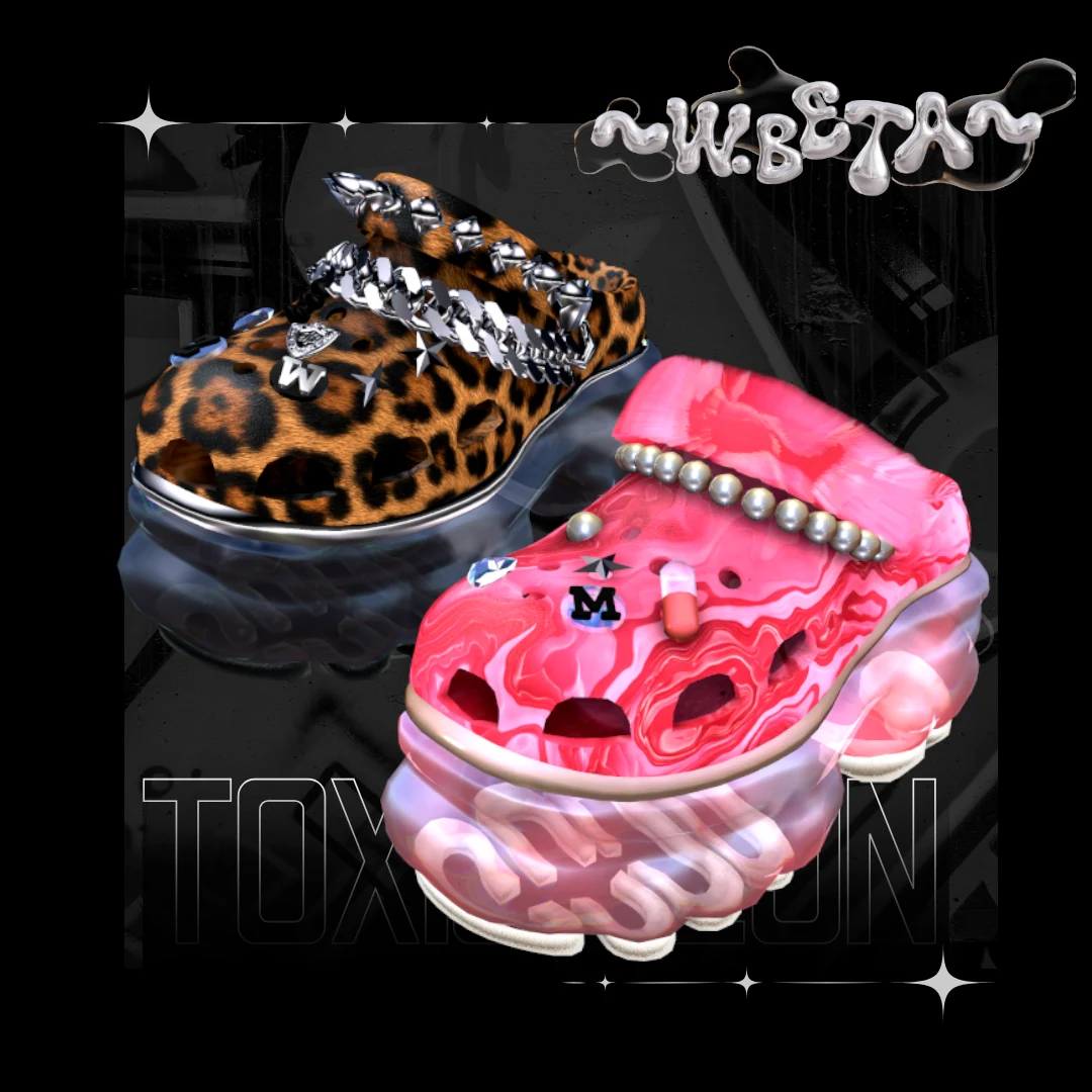 【VRC想定】Toxic Neon Clogs | -W.BETA-