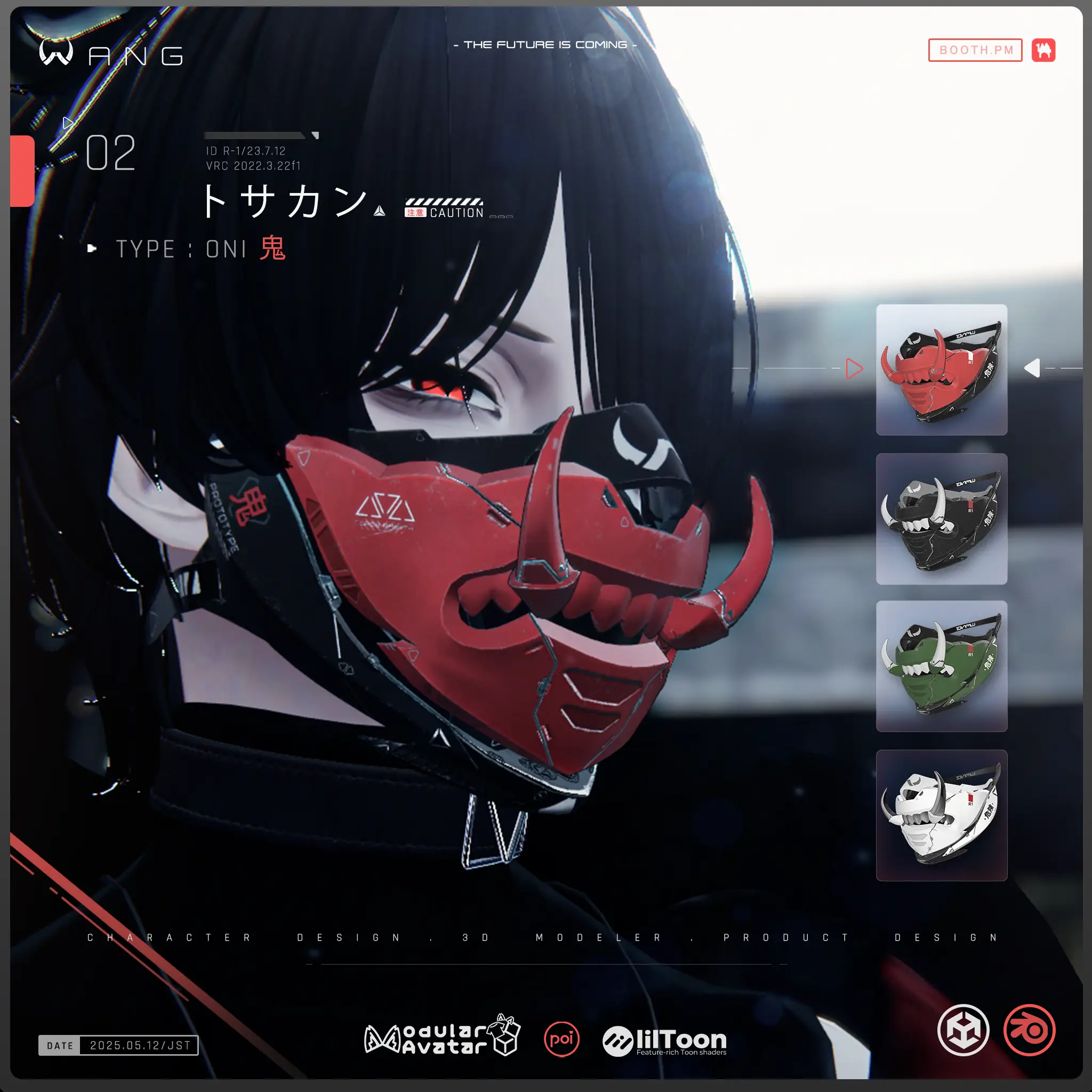 トサカンマスク - TOSAKAN Mask|Cyberpunk Style 【WANG】 | Wang_VRC