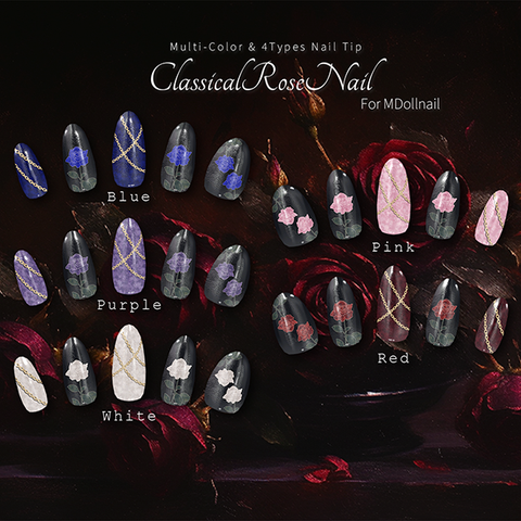 【かんたん着用】ClassicalRoseNail【VRネイルチップ】【MDollnail対応】#あんらぼぶい | An-Labo.Virtual