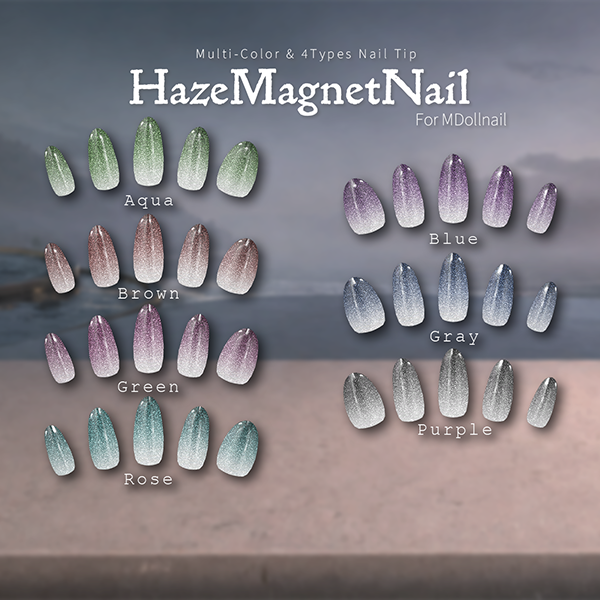 【かんたん着用】HazeMagnetNail【VRネイルチップ】【MDollnail対応】#あんらぼぶい | An-Labo.Virtual
