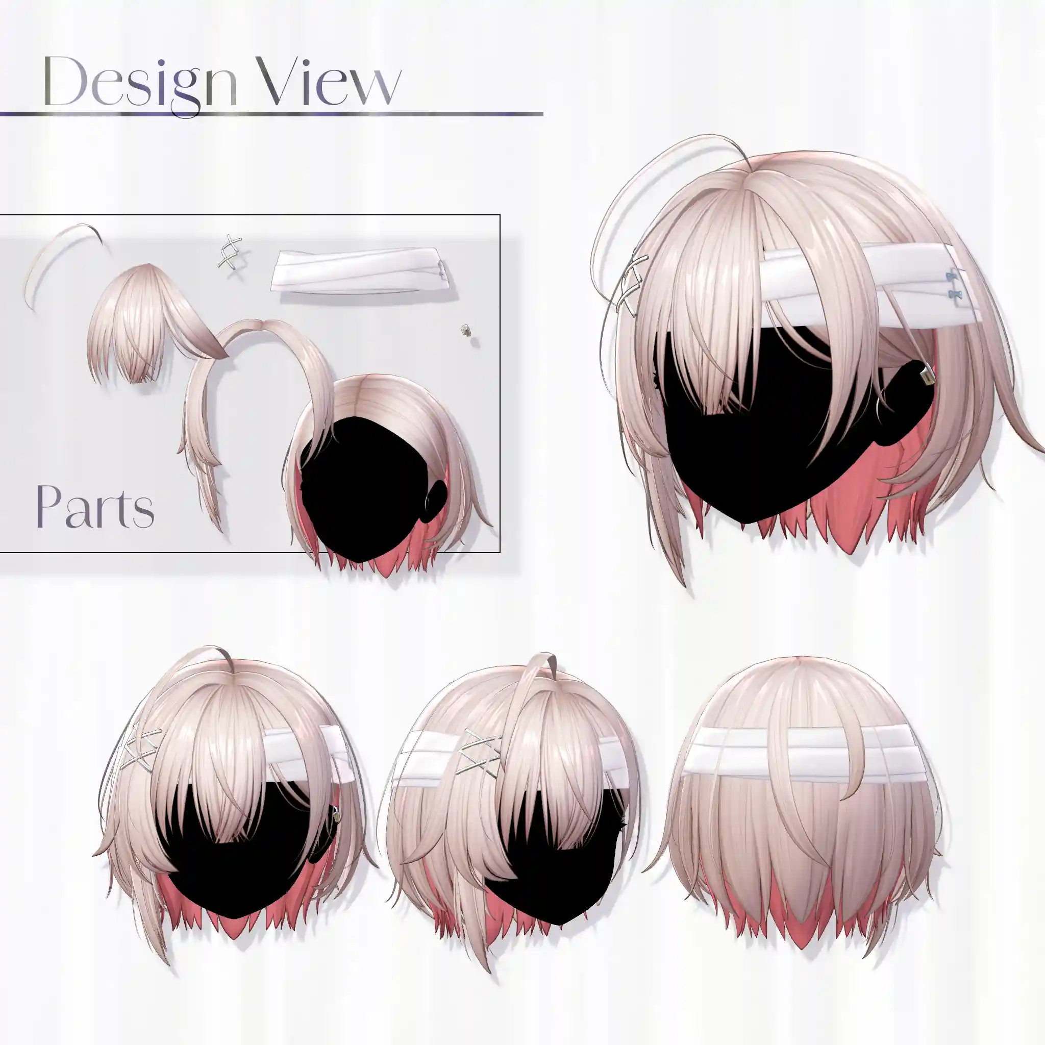 包帯ショート / Bandage Short Hair【21 Avatars】 - Bonyard -