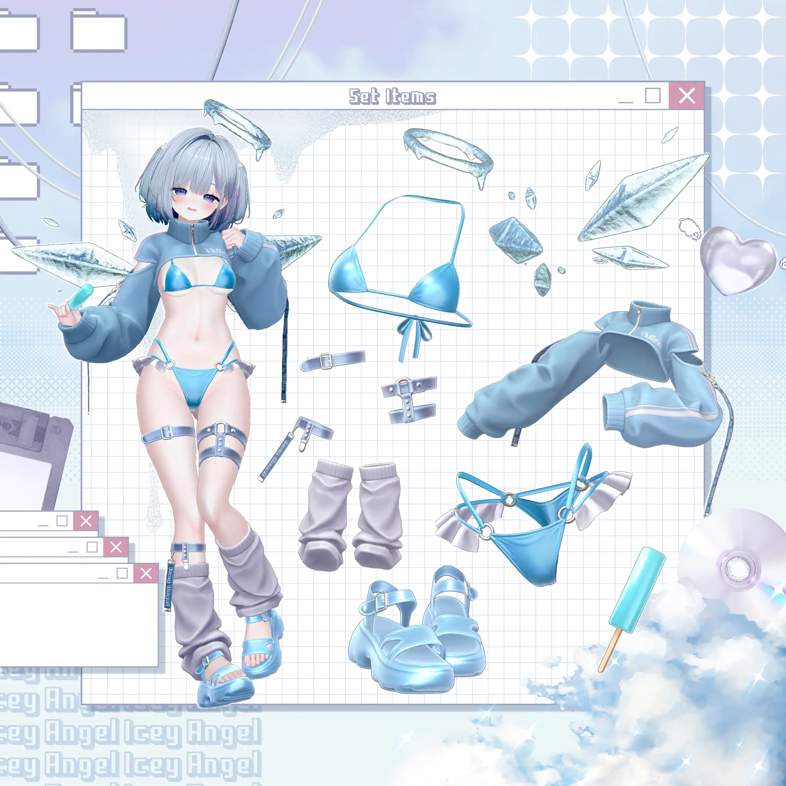 【19アバター対応】Icey Angel【3D衣装モデル】 | 有栖あるる