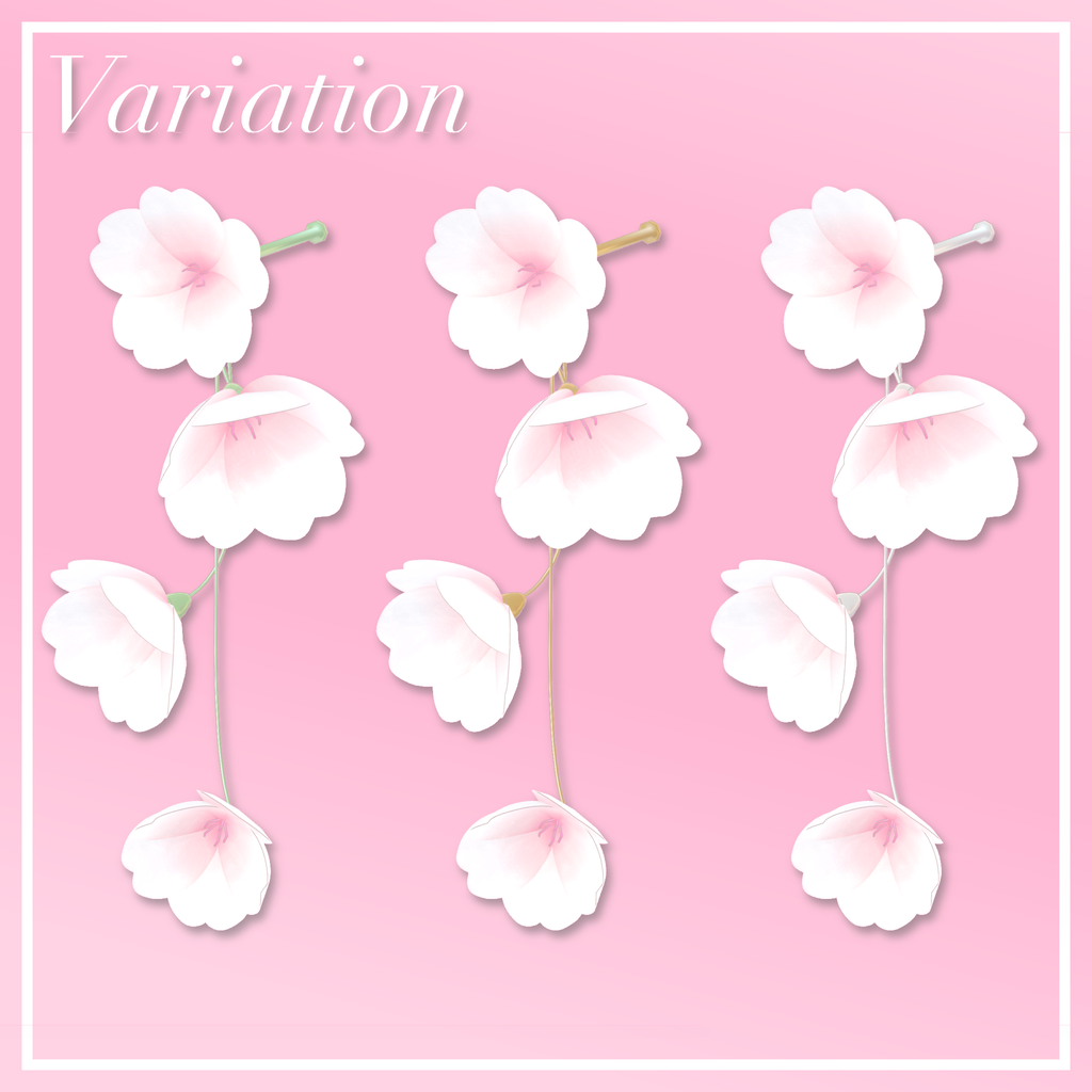 桜ピアス【VRChat想定】