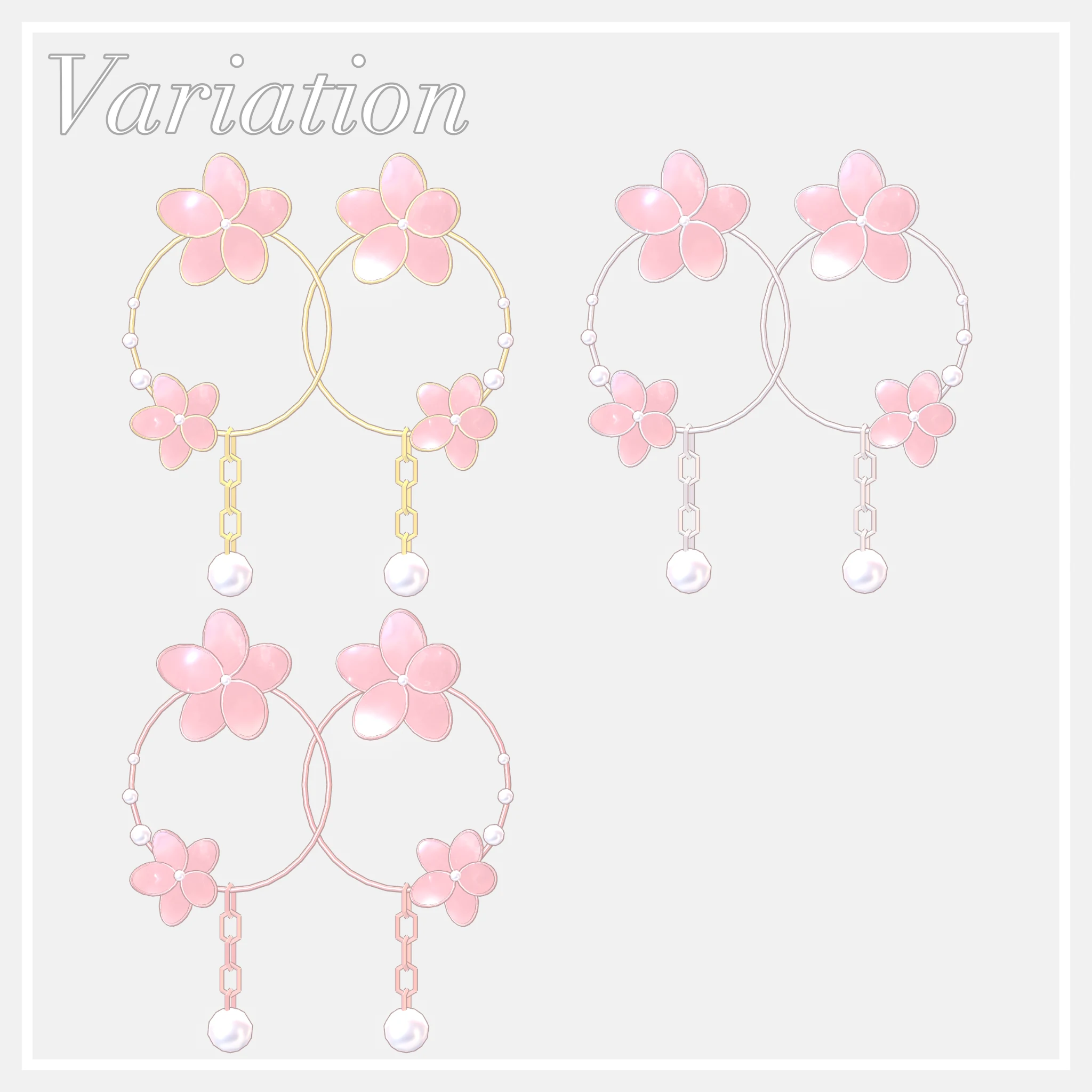 ももはなピアス【VRChat想定】