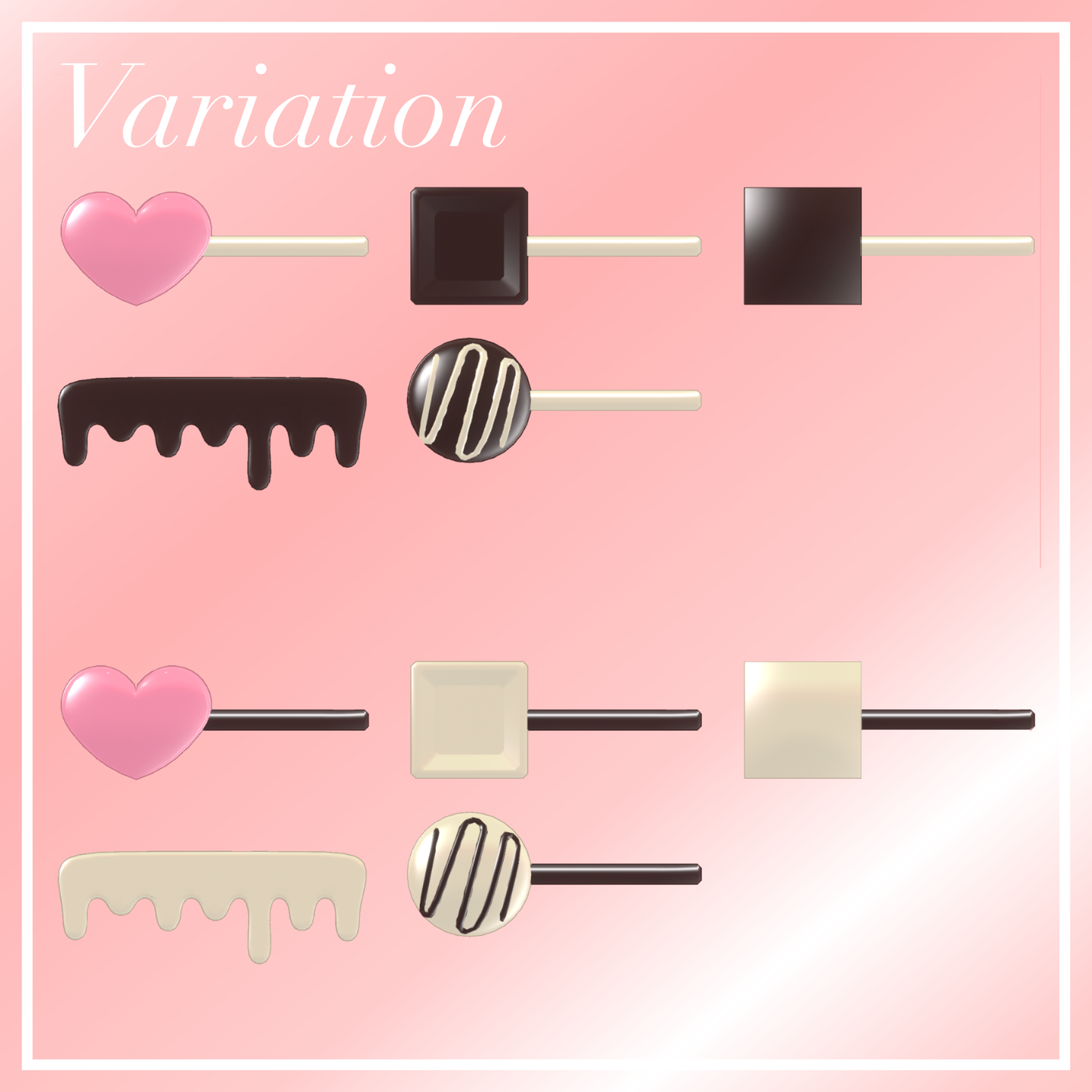 チョコレートヘアピン【VRChat想定】