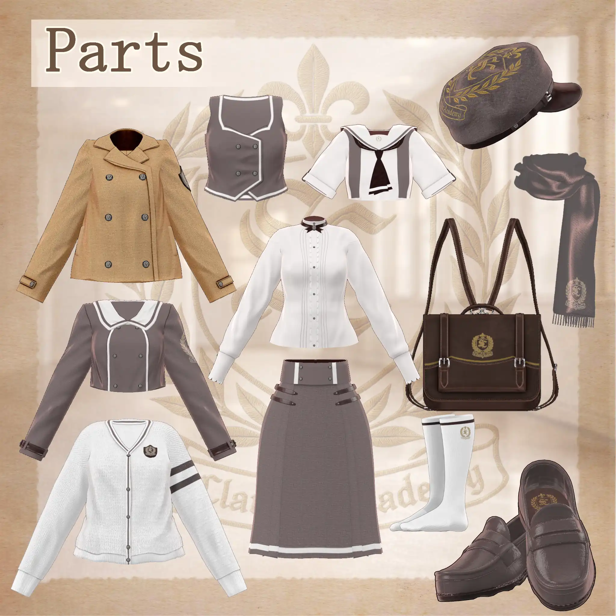 【51アバター対応】St. Claris【St. Clarion Academy】　｜ぬんぬん製作所