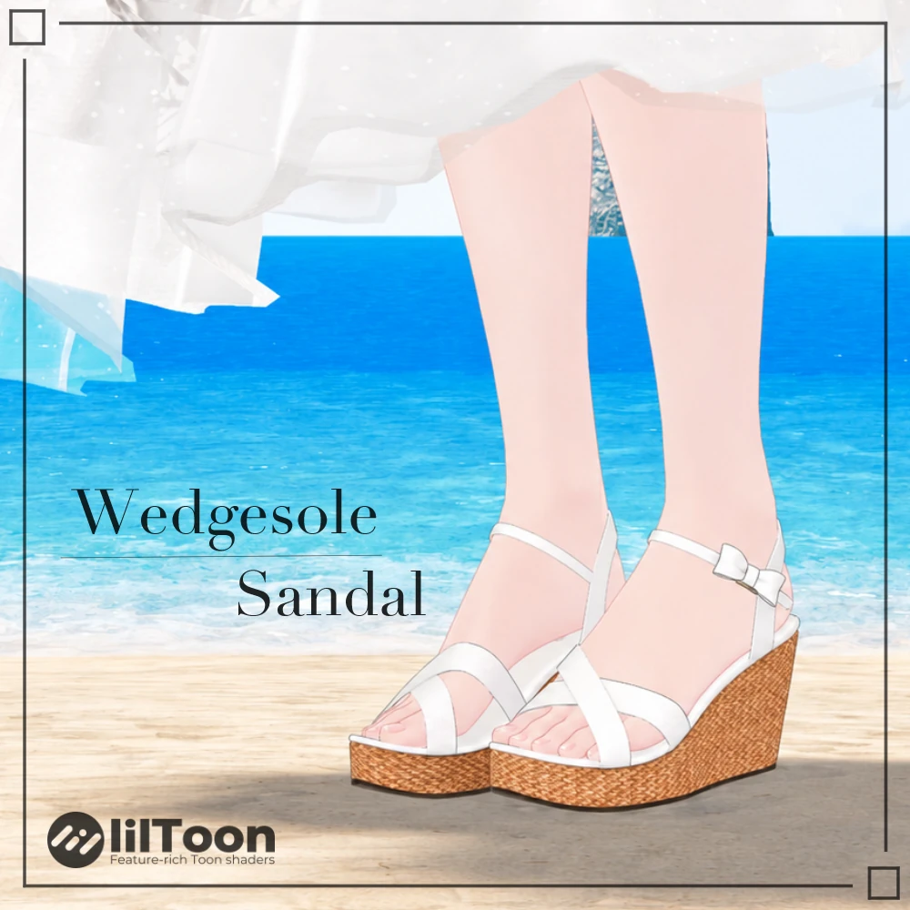 【12アバター対応】Wedgesole Sandal【VRC衣装】 | おみる