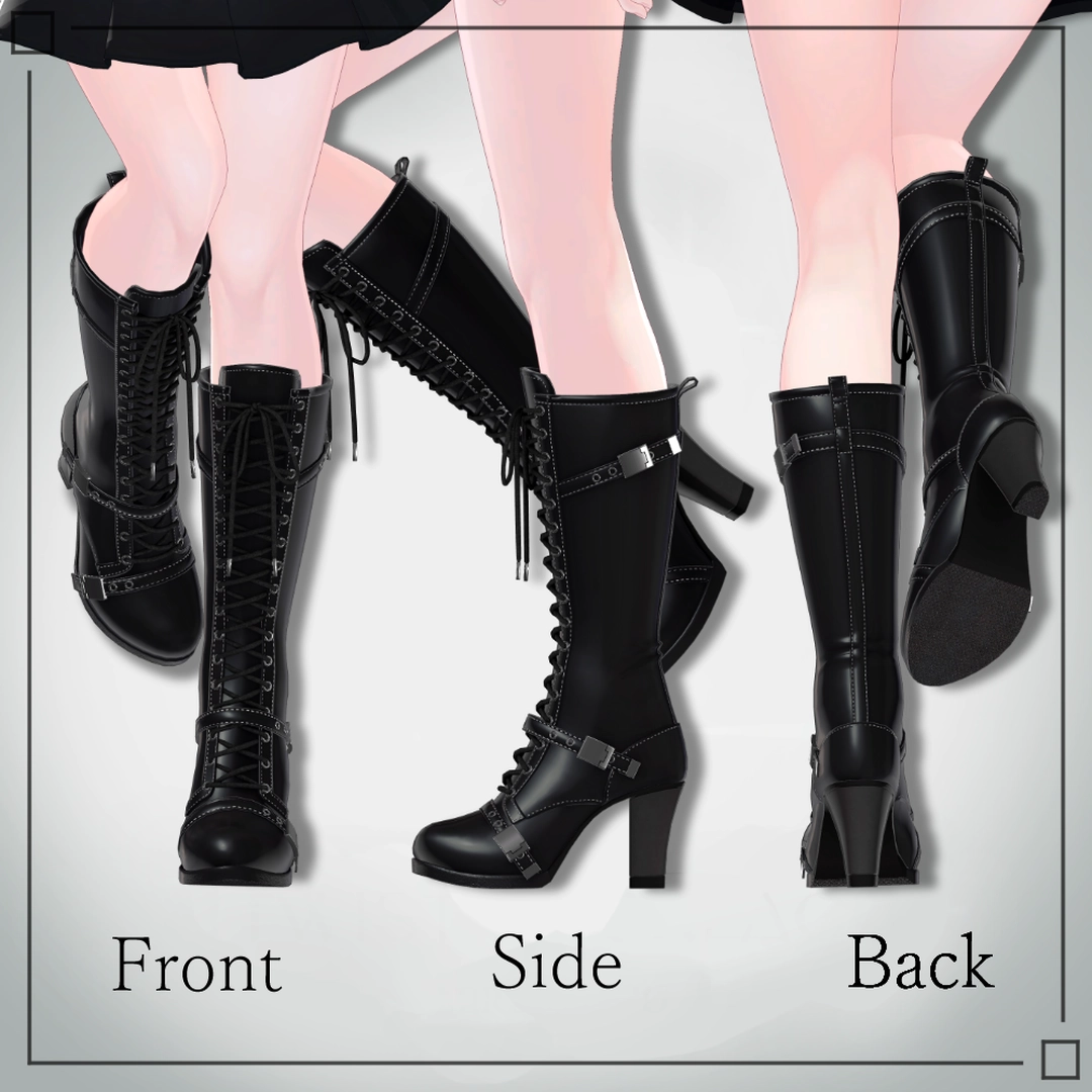 Laceup Long Boots | Miru-Studio