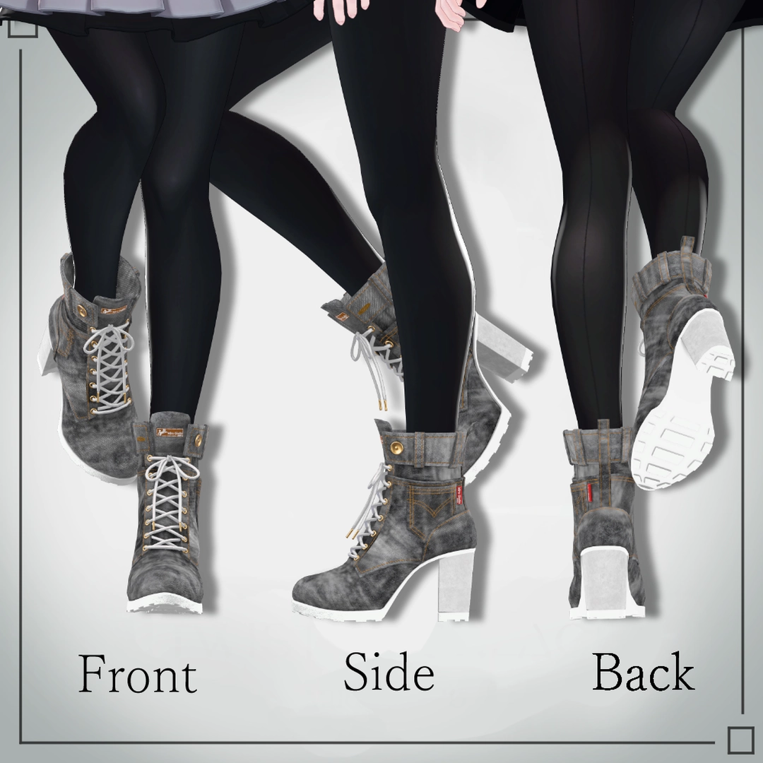 Denim HeelBoots | Miru-Studio