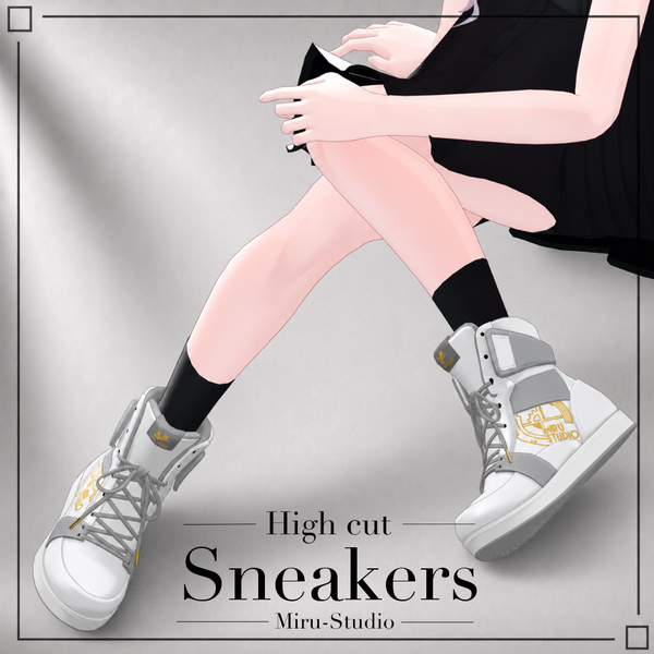 【20アバター対応】High cut Sneakers【VRC衣装】