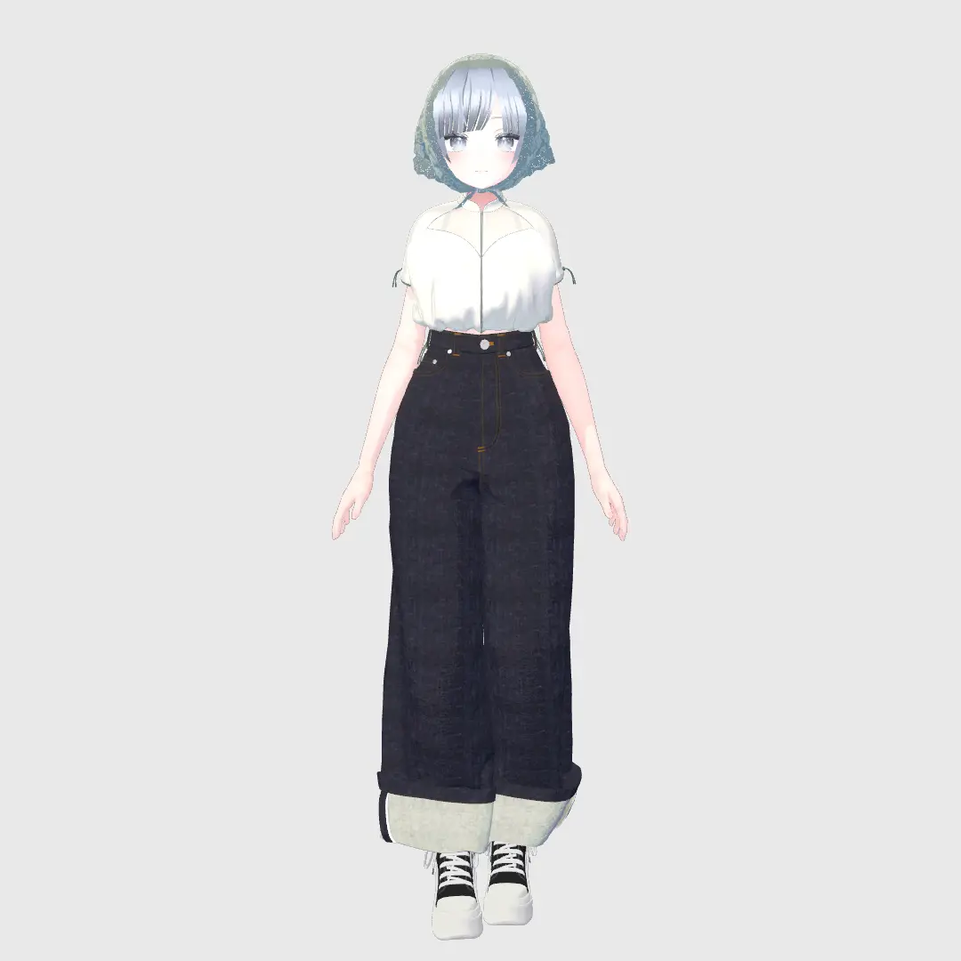 TAG DENIM PANTS