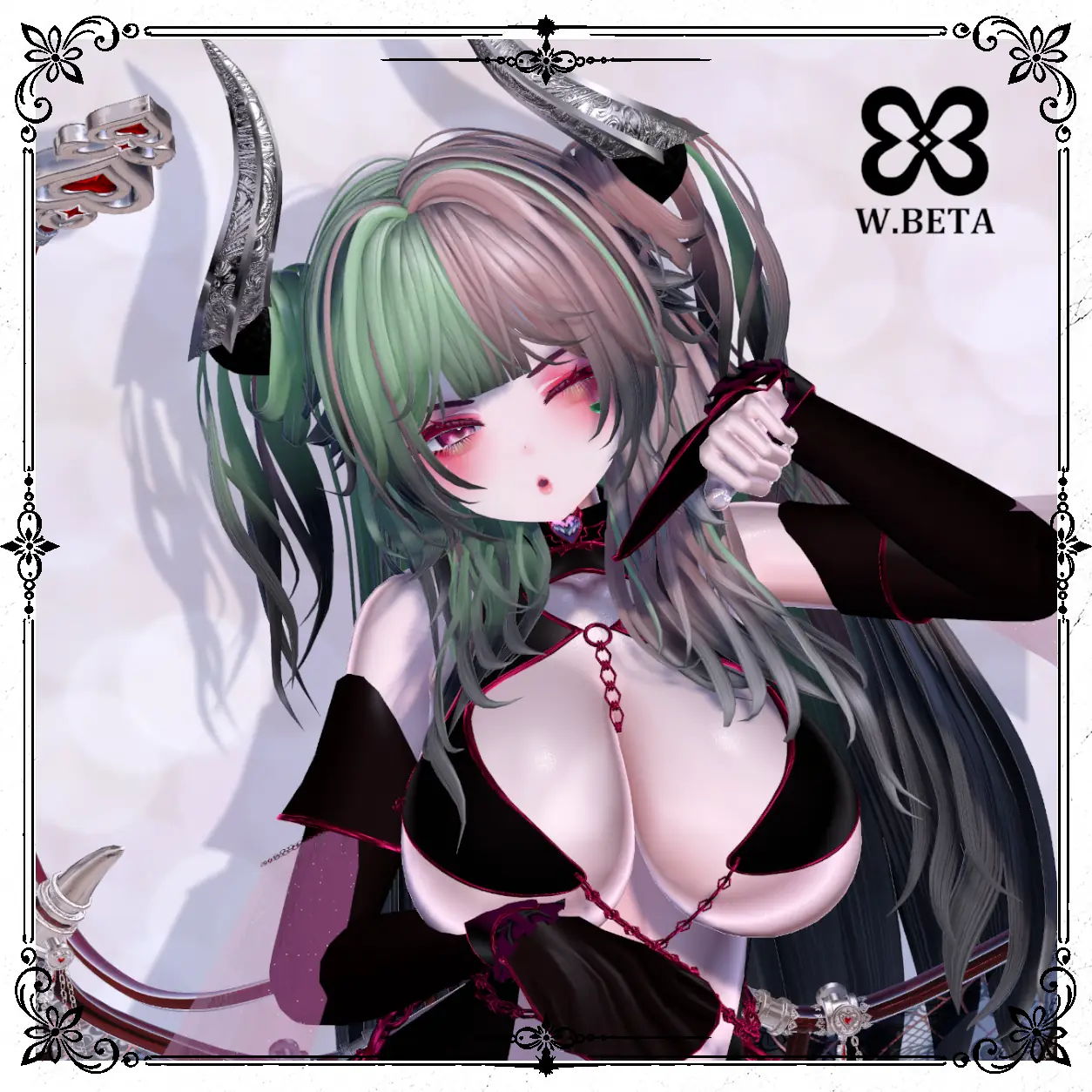 髪型＋角　シェイプキー63種類　10アバター対応　Lilith Empress | -W.BETA-