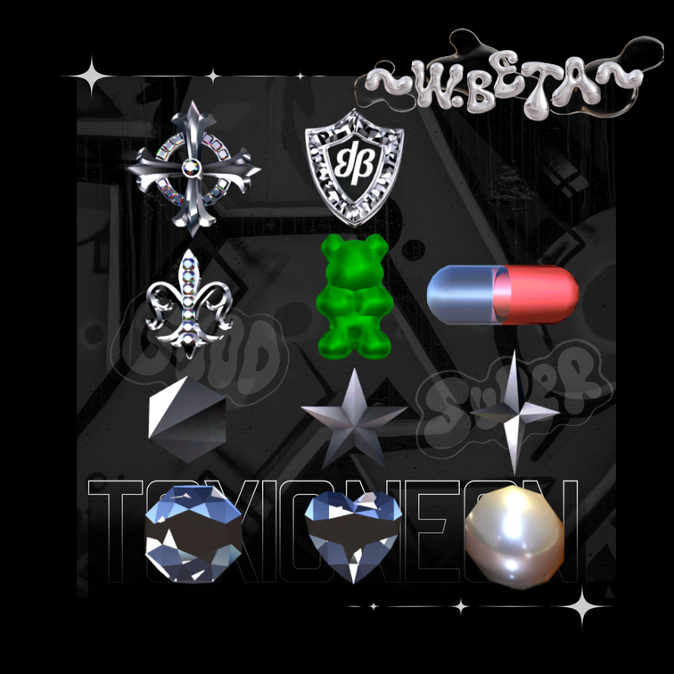 【VRC想定】Toxic Neon Clogs | -W.BETA-
