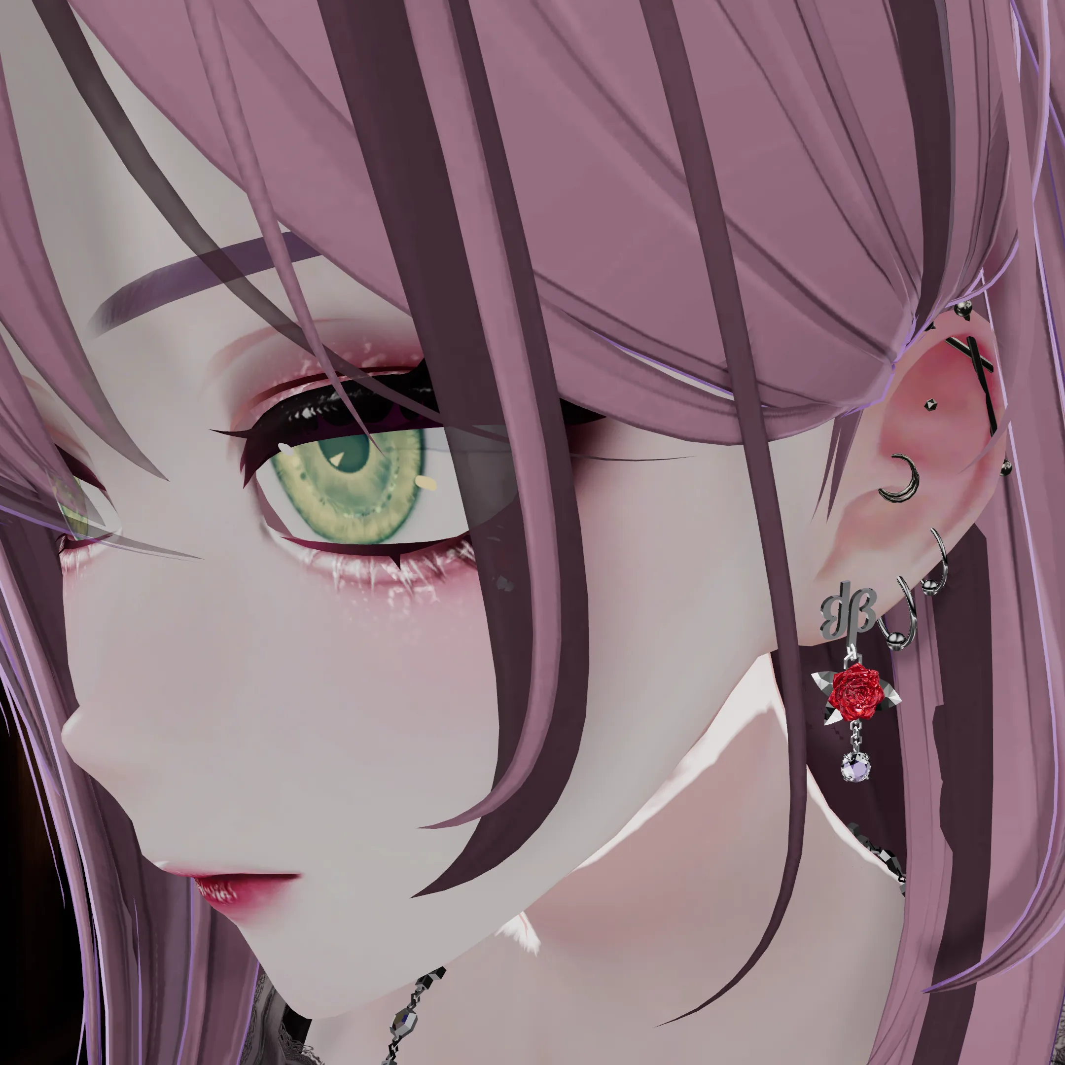 【VRC想定】Rose earring | -W.BETA-