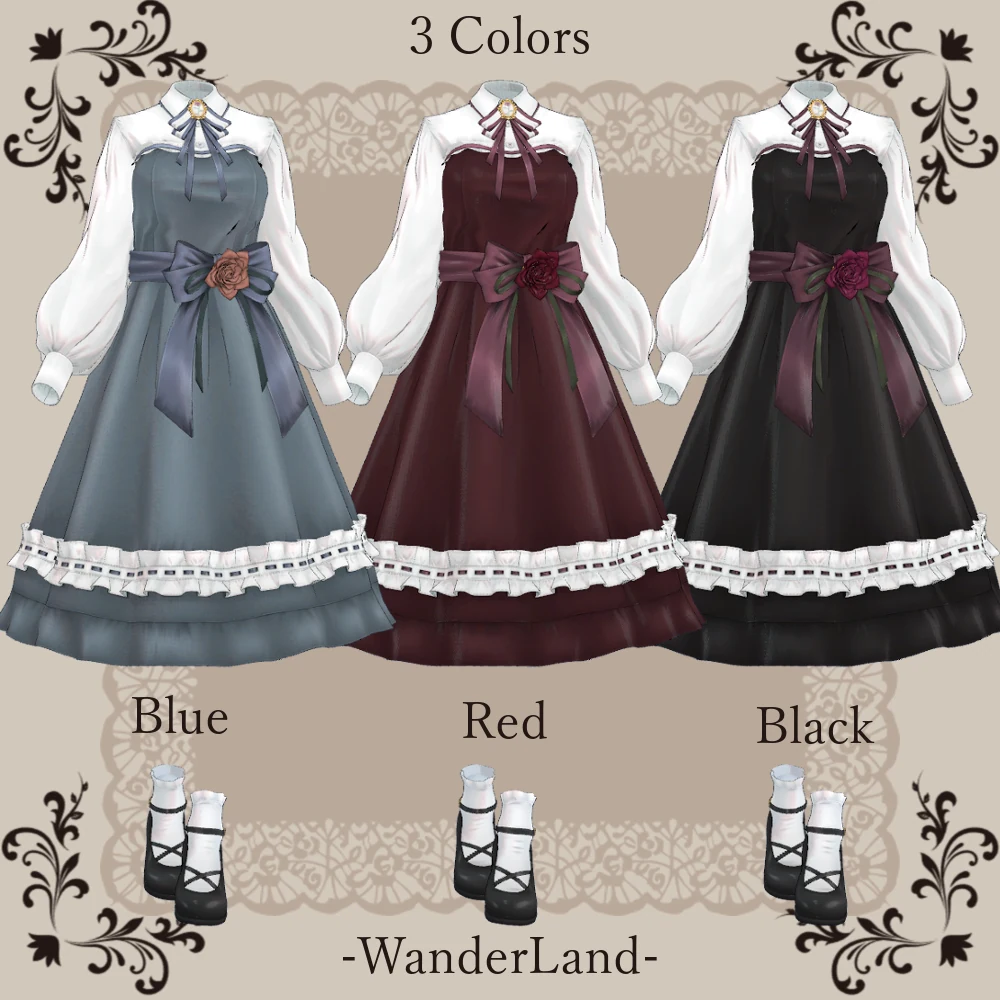 [9アバター対応] Romantic Rose [VRChat想定衣装] | WanderLand