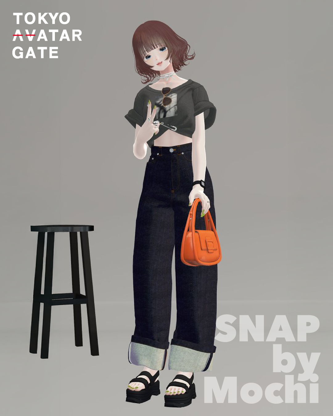 TAG DENIM PANTS